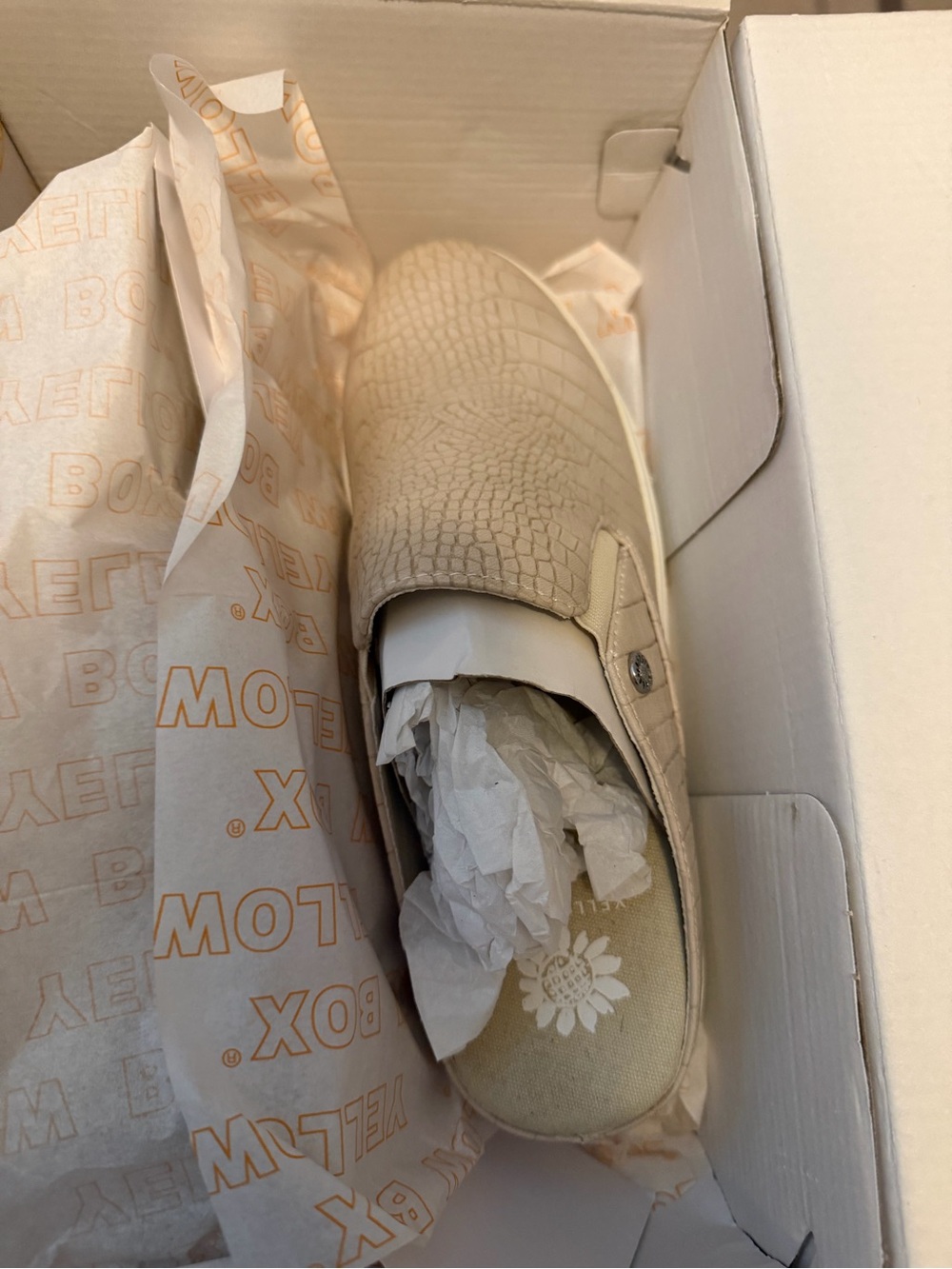 Yellow Box Meredith Slip-On Clog in Ivory